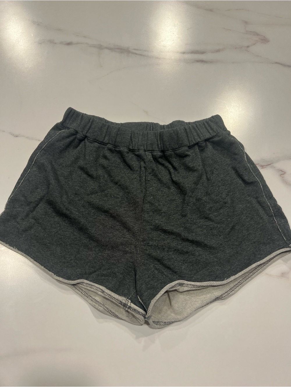 Everyday Elastic-Waist Athletic Shorts in Dark Gray